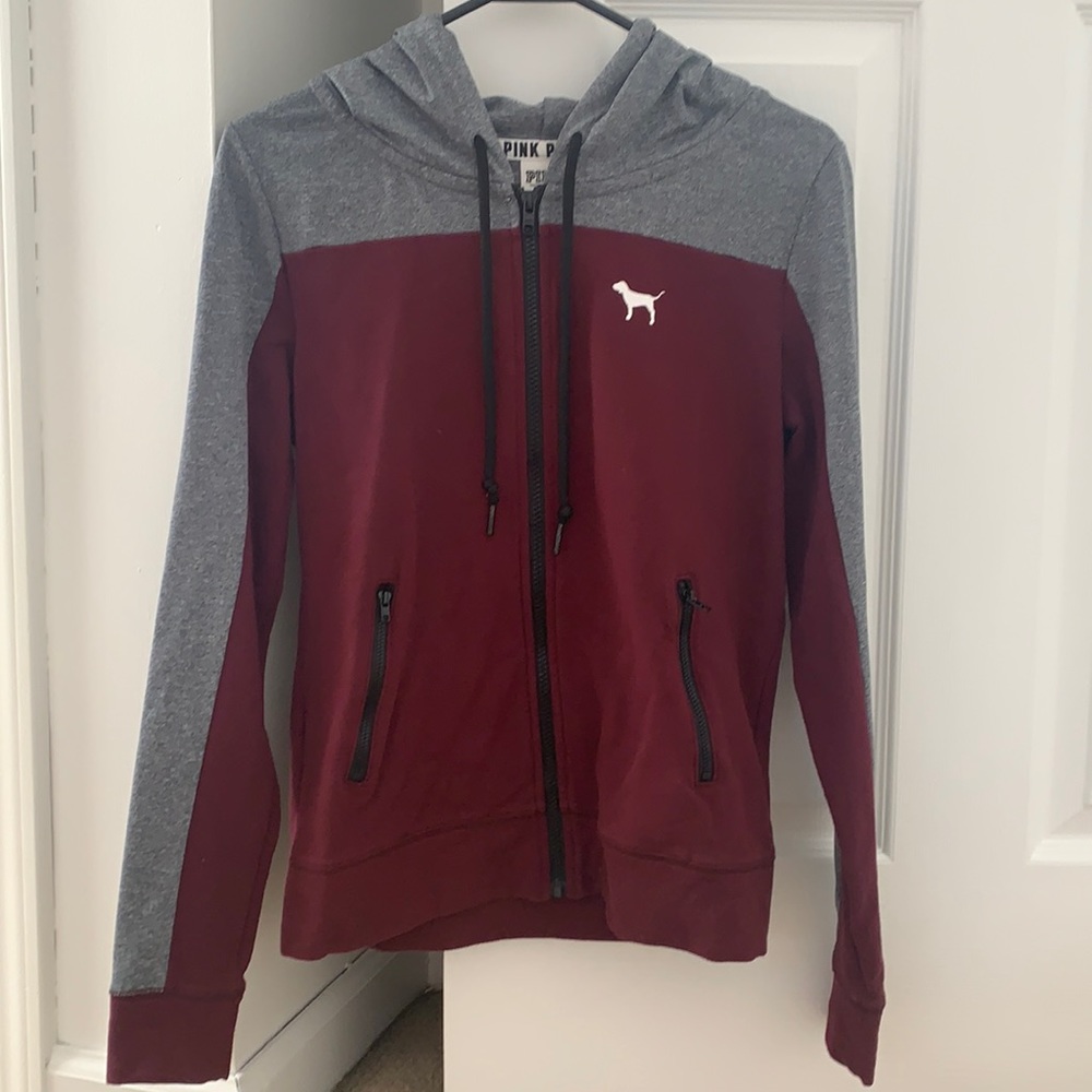 PINK Maroon Full Zip